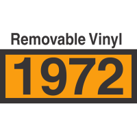 UN1972 Removable Vinyl DOT Orange Panel