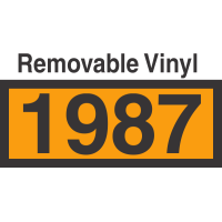 UN1987 Removable Vinyl DOT Orange Panel