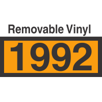 UN1992 Removable Vinyl DOT Orange Panel