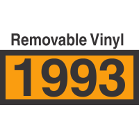 UN1993 Removable Vinyl DOT Orange Panel