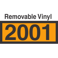 UN2001 Removable Vinyl DOT Orange Panel