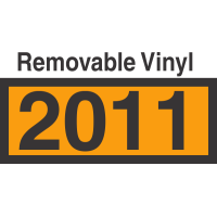 UN2011 Removable Vinyl DOT Orange Panel