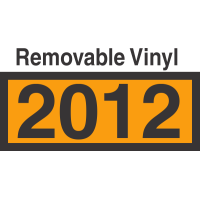 UN2012 Removable Vinyl DOT Orange Panel