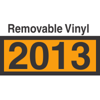 UN2013 Removable Vinyl DOT Orange Panel