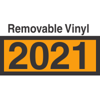 UN2021 Removable Vinyl DOT Orange Panel