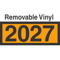 UN2027 Removable Vinyl DOT Orange Panel