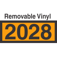 UN2028 Removable Vinyl DOT Orange Panel