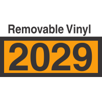 UN2029 Removable Vinyl DOT Orange Panel