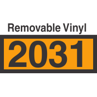 UN2031 Removable Vinyl DOT Orange Panel