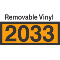 UN2033 Removable Vinyl DOT Orange Panel