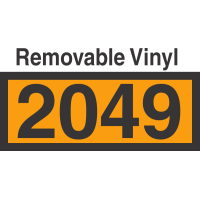 UN2049 Removable Vinyl DOT Orange Panel