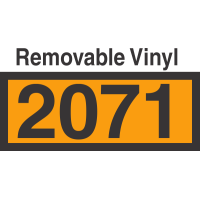 UN2071 Removable Vinyl DOT Orange Panel