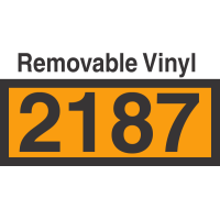 UN2187 Removable Vinyl DOT Orange Panel