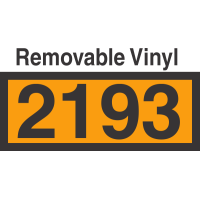 UN2193 Removable Vinyl DOT Orange Panel