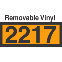 UN2217 Removable Vinyl DOT Orange Panel