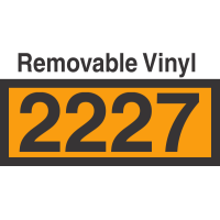 UN2227 Removable Vinyl DOT Orange Panel