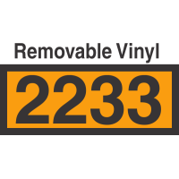 UN2233 Removable Vinyl DOT Orange Panel