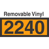 UN2240 Removable Vinyl DOT Orange Panel