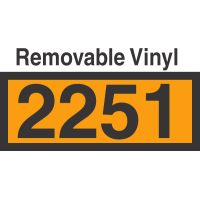 UN2251 Removable Vinyl DOT Orange Panel