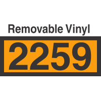 UN2259 Removable Vinyl DOT Orange Panel