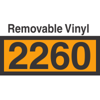 UN2260 Removable Vinyl DOT Orange Panel