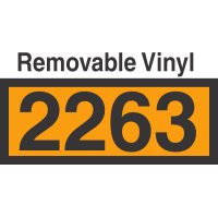 UN2263 Removable Vinyl DOT Orange Panel