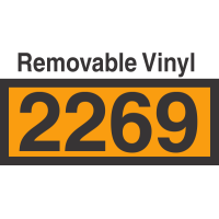 UN2269 Removable Vinyl DOT Orange Panel