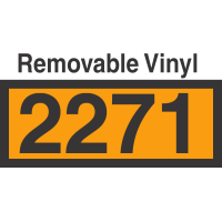 UN2271 Removable Vinyl DOT Orange Panel