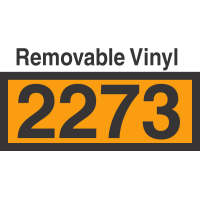 UN2273 Removable Vinyl DOT Orange Panel