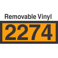 UN2274 Removable Vinyl DOT Orange Panel