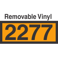 UN2277 Removable Vinyl DOT Orange Panel