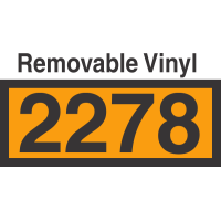 UN2278 Removable Vinyl DOT Orange Panel