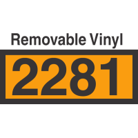 UN2281 Removable Vinyl DOT Orange Panel