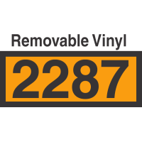 UN2287 Removable Vinyl DOT Orange Panel