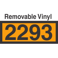 UN2293 Removable Vinyl DOT Orange Panel