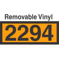 UN2294 Removable Vinyl DOT Orange Panel