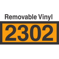 UN2302 Removable Vinyl DOT Orange Panel