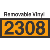 UN2308 Removable Vinyl DOT Orange Panel