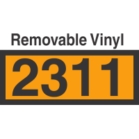 UN2311 Removable Vinyl DOT Orange Panel