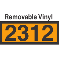 UN2312 Removable Vinyl DOT Orange Panel