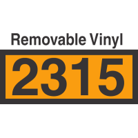 UN2315 Removable Vinyl DOT Orange Panel