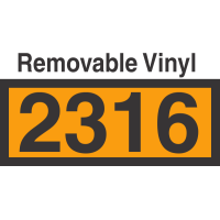 UN2316 Removable Vinyl DOT Orange Panel