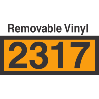 UN2317 Removable Vinyl DOT Orange Panel