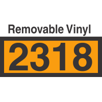 UN2318 Removable Vinyl DOT Orange Panel