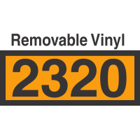 UN2320 Removable Vinyl DOT Orange Panel