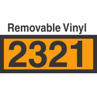 UN2321 Removable Vinyl DOT Orange Panel