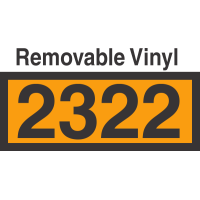 UN2322 Removable Vinyl DOT Orange Panel