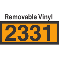 UN2331 Removable Vinyl DOT Orange Panel