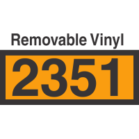 UN2351 Removable Vinyl DOT Orange Panel