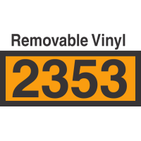 UN2353 Removable Vinyl DOT Orange Panel